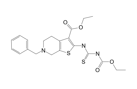 2-(ETHOXYCARBONYLAMINO-CARBOTHIOYL)-AMINO-7-BENZYL-5,6,7,8-TETRAHYDRO-3H-PYRIDO-[4',3':4,5]-THIOPHENE-3-CARBOXYLIC-ACID-ETHYLESTER