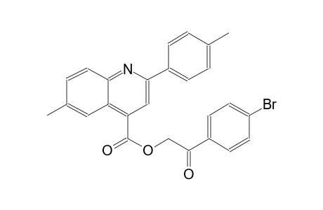 4-quinolinecarboxylic acid, 6-methyl-2-(4-methylphenyl)-, 2-(4-bromophenyl)-2-oxoethyl ester