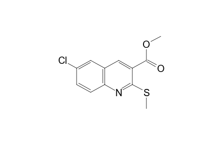 6-chloro-2-(methylthio)-3-quinolinecarboxylic acid, methyl ester