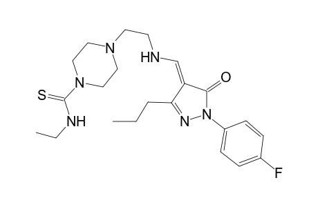 1-piperazinecarbothioamide, N-ethyl-4-[2-[[(E)-[1-(4-fluorophenyl)-1,5-dihydro-5-oxo-3-propyl-4H-pyrazol-4-ylidene]methyl]amino]ethyl]-