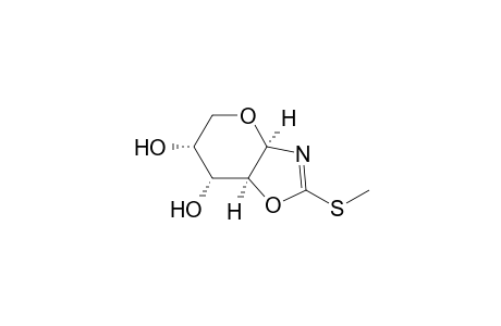 5H-Pyrano[2,3-d]oxazole-6,7-diol, 3a,6,7,7a-tetrahydro-2-(methylthio)-, [3aR-(3a.alpha.,6.alpha.,7.alpha.,7a.alpha.)]-
