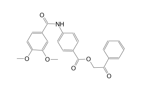 benzoic acid, 4-[(3,4-dimethoxybenzoyl)amino]-, 2-oxo-2-phenylethyl ester