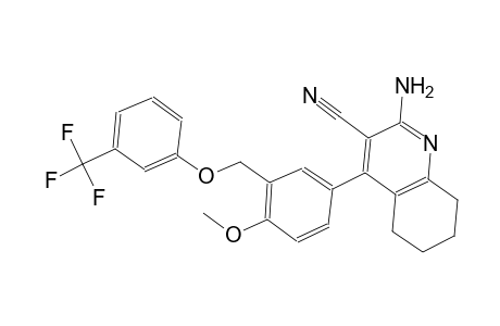 2-amino-4-(4-methoxy-3-{[3-(trifluoromethyl)phenoxy]methyl}phenyl)-5,6,7,8-tetrahydro-3-quinolinecarbonitrile
