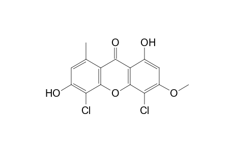 4,5-Dichloro-1,6-dihydroxy-3-methoxy-8-methyl-9H-xanthen-9-one