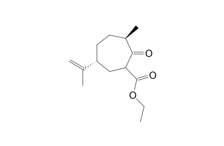 Ethyl (3RS,6RS)-3-methyl-2-oxo-6-(prop-1-en-2-yl)cycloheptane-1-carboxylate