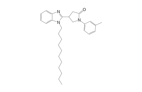 1-(3-Methylphenyl)-4-(1-undecyl-1H-1,3-benzodiazol-2-yl)pyrrolidin-2-one