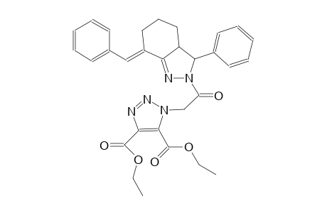 diethyl 1-{2-[(7E)-7-benzylidene-3-phenyl-3,3a,4,5,6,7-hexahydro-2H-indazol-2-yl]-2-oxoethyl}-1H-1,2,3-triazole-4,5-dicarboxylate