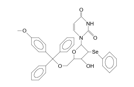 1-(5'-O-<4-Monomethoxy-trityl>-2'-deoxy-2'-phenylseleno-B-D-ribo-furanosyl)-uracil