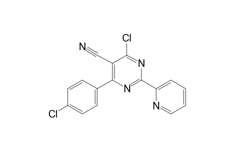 4-CHLORO-6-(p-CHLOROPHENYL)-2-(2-PYRIDYL)-5-PYRIMIDINECARBONITRILE