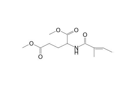 2-[[(E)-2-methyl-1-oxobut-2-enyl]amino]pentanedioic acid dimethyl ester