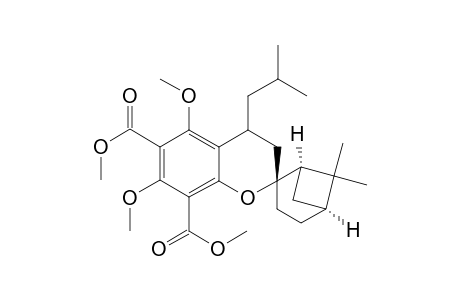 (1'R,2R,5'S)-4-isobutyl-5,7-dimethoxy-6',6'-dimethyl-spiro[chroman-2,2'-norpinane]-6,8-dicarboxylic acid dimethyl ester