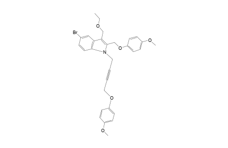 5-bromo-3-(ethoxymethyl)-1-[4-(p-methoxyphenoxy)-2-butynyl]-2-[(p-methoxyphenoxy)methyl]indole