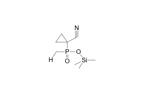 1-TRIMETHYLSILYLOXYMETHYLPHOSPHINYL-1-CYCLOPROPANCARBOXYLIC ACID,NITRILE