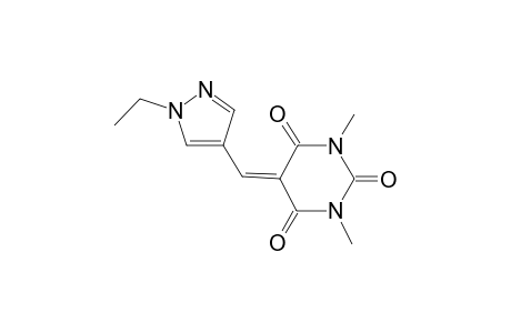 2,4,6(1H,3H,5H)-Pyrimidinetrione, 5-[(1-ethyl-1H-pyrazol-4-yl)methylene]-1,3-dimethyl-