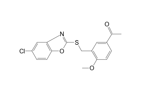 1-(3-{[(5-chloro-1,3-benzoxazol-2-yl)sulfanyl]methyl}-4-methoxyphenyl)ethanone