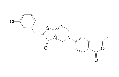 ethyl 4-((7Z)-7-(3-chlorobenzylidene)-6-oxo-6,7-dihydro-2H-[1,3]thiazolo[3,2-a][1,3,5]triazin-3(4H)-yl)benzoate