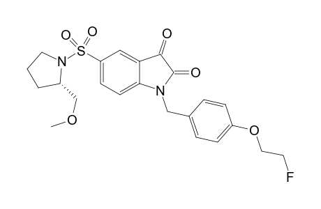 1-[4'-(2"-Fluoroethoxy)benzyl]-5-[1'''-(2""-{methoxymethyl}pyrrolidinyl)sulfonyl]-isatin