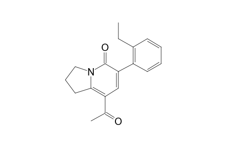 8-Acetyl-6-(2-ethylphenyl)-2,3-dihydroindolizin-5(1H)-one