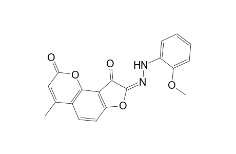 (8E)-4-methyl-2H-furo[2,3-h]chromene-2,8,9-trione 8-[(2-methoxyphenyl)hydrazone]