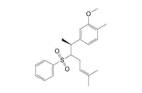 2-Methoxy-1-methyl-4-((2S)-6-methyl-3-(phenylsulfonyl)hept-5-en-2-yl)benzene disomer