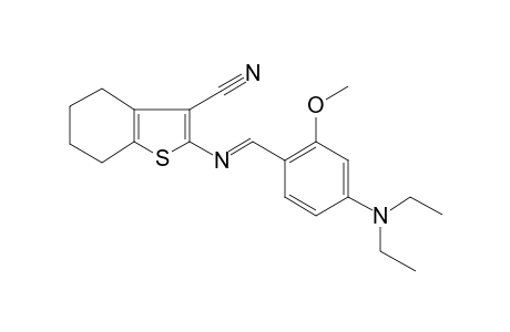 benzo[b]thiophene-3-carbonitrile, 2-[[(E)-[4-(diethylamino)-2-methoxyphenyl]methylidene]amino]-4,5,6,7-tetrahydro-