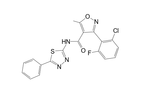 3-(2-chloro-6-fluorophenyl)-5-methyl-N-(5-phenyl-1,3,4-thiadiazol-2-yl)-4-isoxazolecarboxamide