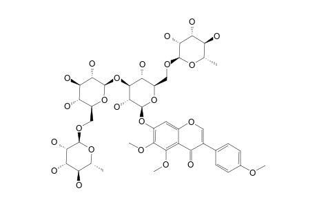 #2;4',5,6-TRIMETHOXYISOFLAVONE-7-O-ALPHA-L-RHAMNOPYRANOSYL-(1->6)-BETA-D-GLUCOPYRANOSYL-(1->3)-[ALPHA-L-RHAMNOPYRANOSYL-(1->6)]-BETA-D-GLUCOPYRANOSIDE