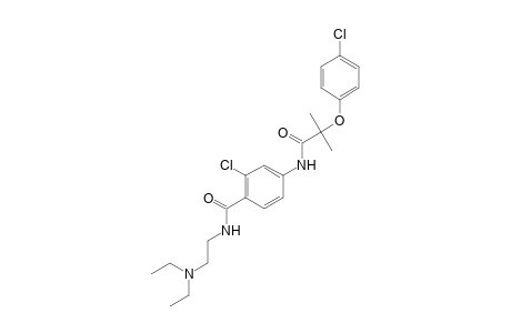 3'-chloro-2-(p-chlorophenoxy)-4'-{[2-(diethylamino)ethyl] carbamoyl)-2-methylpropionanilide