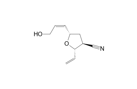 5-((Z)-3'-Hydroxyprop-1'-en-1'-yl)-2-vinyltetrahydrofuran-3-carbonitrile