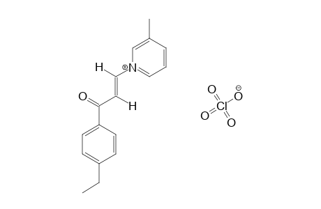 trans-1-[3-(p-ethylphenyl)-3-oxopropenyl]-3-picolinium perchlorate