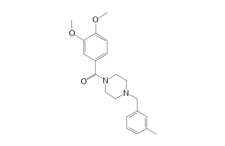 1-(3,4-Dimethoxybenzoyl)-4-(3-methylbenzyl)piperazine