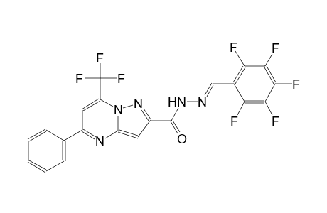 N'-[(E)-(2,3,4,5,6-pentafluorophenyl)methylidene]-5-phenyl-7-(trifluoromethyl)pyrazolo[1,5-a]pyrimidine-2-carbohydrazide