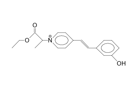 (E)-N-(1-Ethoxycarbonyl-ethyl)-4-M-hydroxystyryl-pyridinium cation