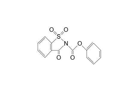 1,2-Benzisothiazole-2(3H)-carboxylic acid, 3-oxo-, phenyl ester, 1,1-dioxide