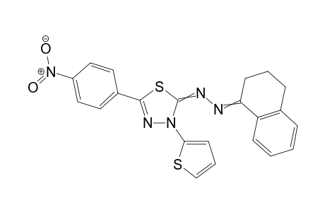 2-((3,4-Dihydronaphthalen-1(2H)-ylidene)hydrazono)-5-(4-nitrophenyl)-3-(thiophen-2-yl)-2,3-dihydro-1,3,4-thiadiazole