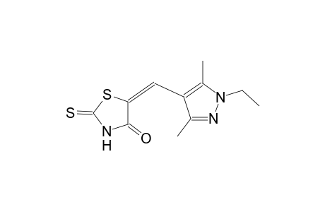 (5E)-5-[(1-ethyl-3,5-dimethyl-1H-pyrazol-4-yl)methylene]-2-thioxo-1,3-thiazolidin-4-one