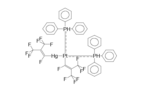 CIS-BIS(TRIPHENYLPHOSPHINE)(PERFLUOROISOBUTENYL)(PERFLUOROISOBUTENYLMERCURY)PLATINA