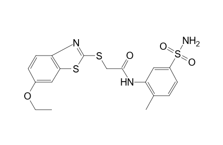 acetamide, N-[5-(aminosulfonyl)-2-methylphenyl]-2-[(6-ethoxy-2-benzothiazolyl)thio]-