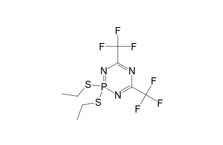 2,2-bis(ethylthio)-4,6-bis(trifluoromethyl)-1,3,5,2.lambda.(5)-triazaphosphinine