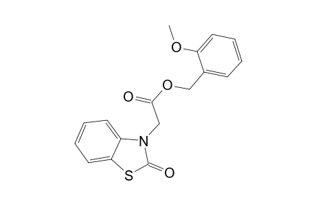 1,3-Benzothiazole-3-acetic acid, 2,3-dihydro-2-oxo-, (2-methoxyphenyl)methyl ester