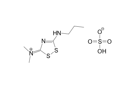 dimethyl[5-(propylamino)-3H-1,2,4-dithiazol-3-ylidene)ammonium hydrogen sulfate