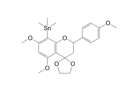 5,7-DIMETHOXY-2-(4"-METHOXYPHENYL)-8-(TRIMETHYLSTANNYL)-SPIRO-{CHROMANE-4,2'-[1,3]-DIOXOLANE