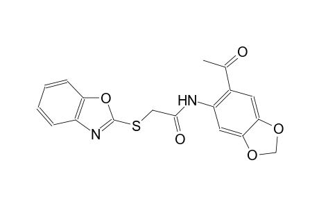 N-(6-acetyl-1,3-benzodioxol-5-yl)-2-(1,3-benzoxazol-2-ylsulfanyl)acetamide