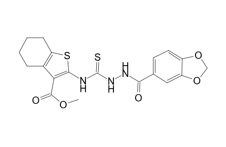 Methyl 2-({[2-(1,3-benzodioxol-5-ylcarbonyl)hydrazino]carbothioyl}amino)-4,5,6,7-tetrahydro-1-benzothiophene-3-carboxylate