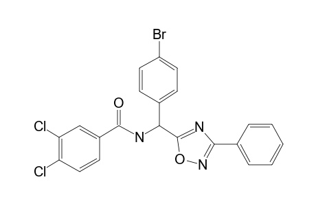 N-[(4-Bromophenyl)(3-phenyl-1,2,4-oxadiazol-5-yl)methyl]-3,4-dichlorobenzamide