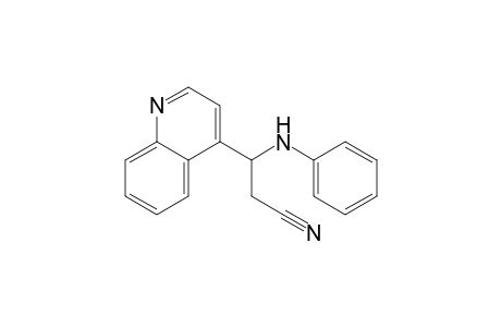 3-Anilino-3-(4-quinolinyl)propanenitrile