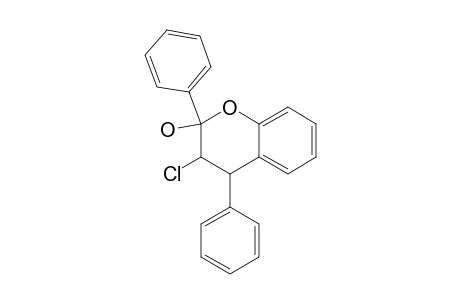 3-Chloro-3,4-dihydro-2.4-diphenyl-2H-1-benzopyran-2-ol