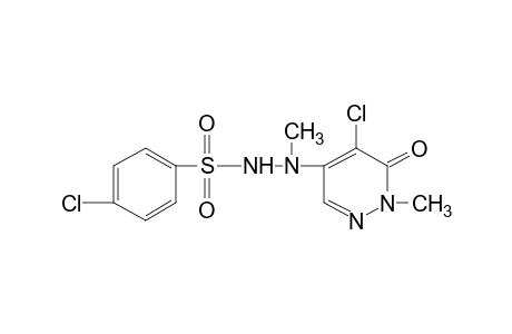 p-chlorobenzenesulfonic acid, 2-(5-chloro-1,6-dihydro-1-methyl-6-oxo-4-pyridazinyl)-2-methylhydrazide