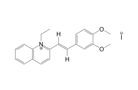 trans-2-(3,4-dimethoxystyryl)-1-ethylquinolinium iodide