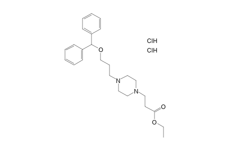 4-[3-(diphenylmethoxy)propyl]-1-piperazinepropionic acid, ethyl ester, dihydrochloride